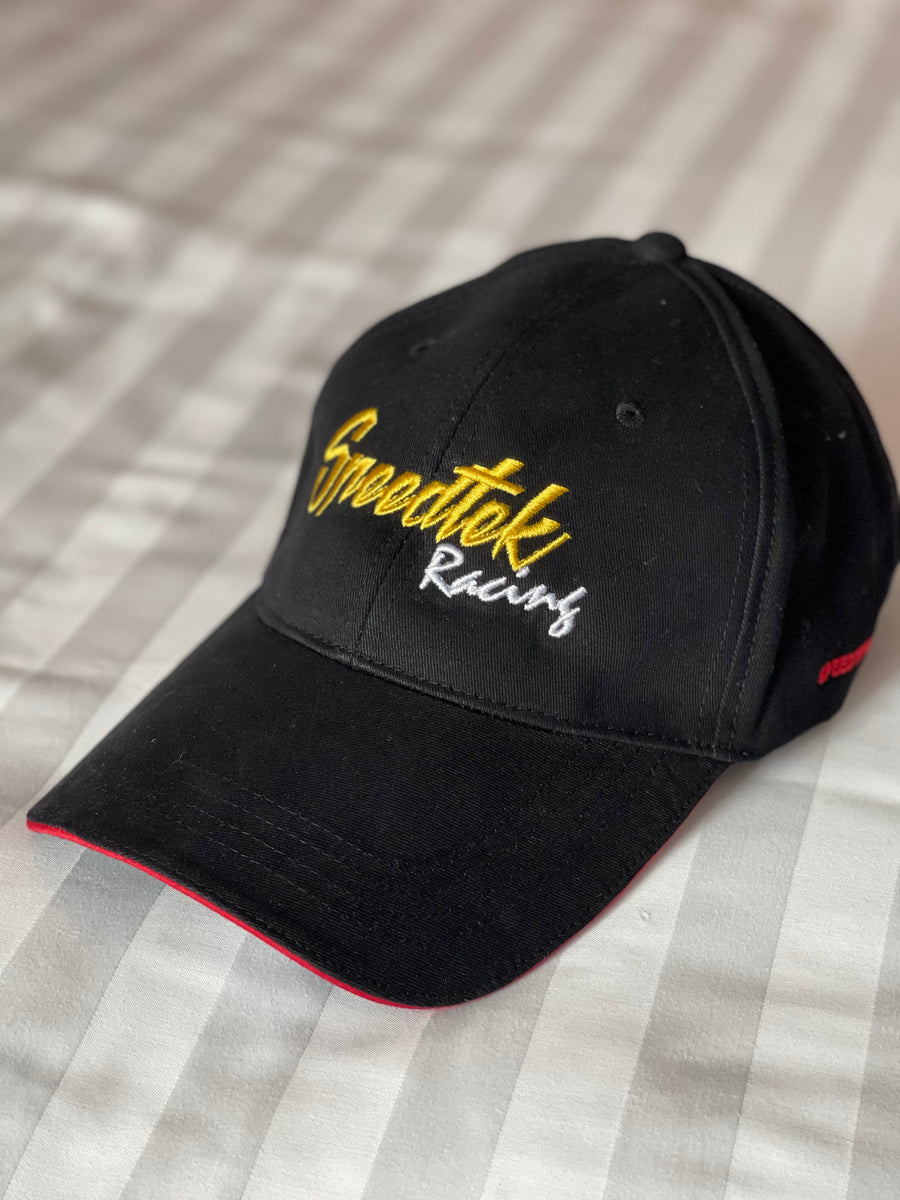 Speed Racer Cap Speedtek Auto Racing Motorsport Black Cap